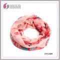 2015 Patrón de mariposa impreso Voile Fashion Infinity Scarf (SNSJ009)